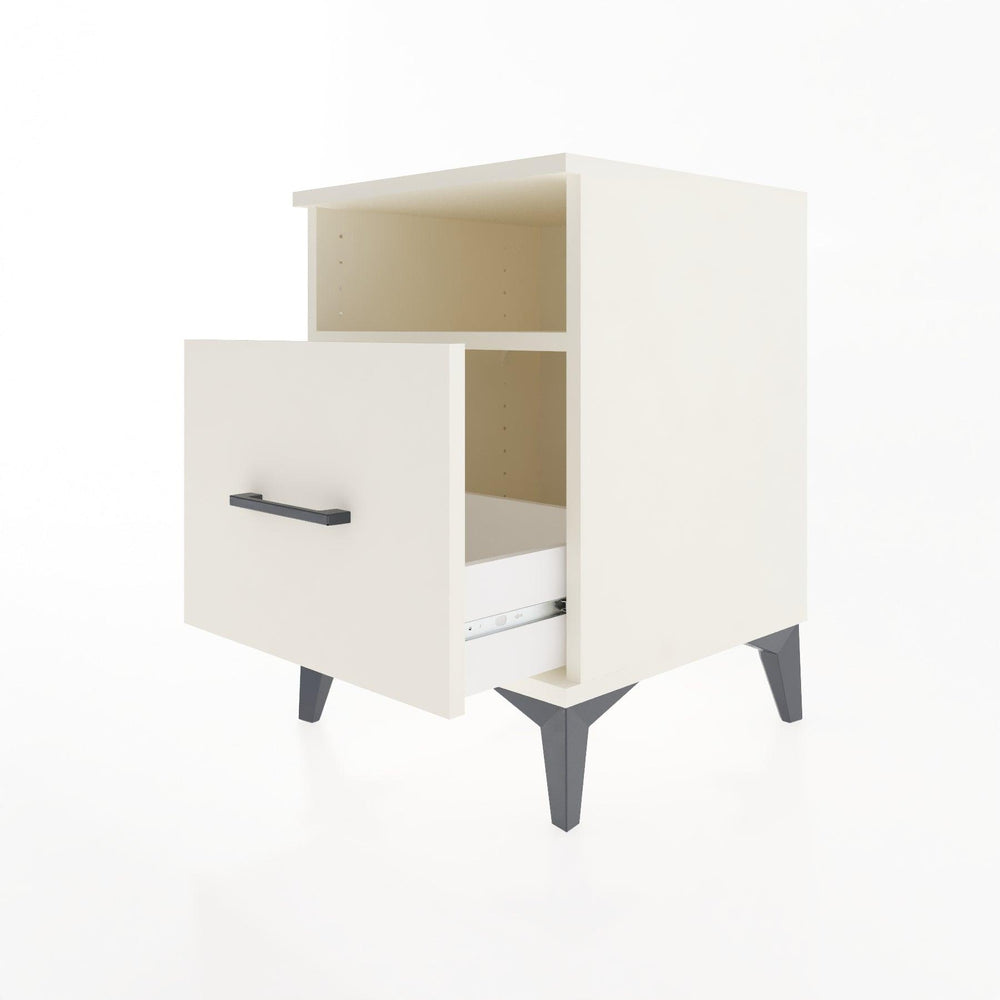 Woodntry Modular Nightstand Moonstone 44x44x52 cm with Drawer and Shelf CR10-1