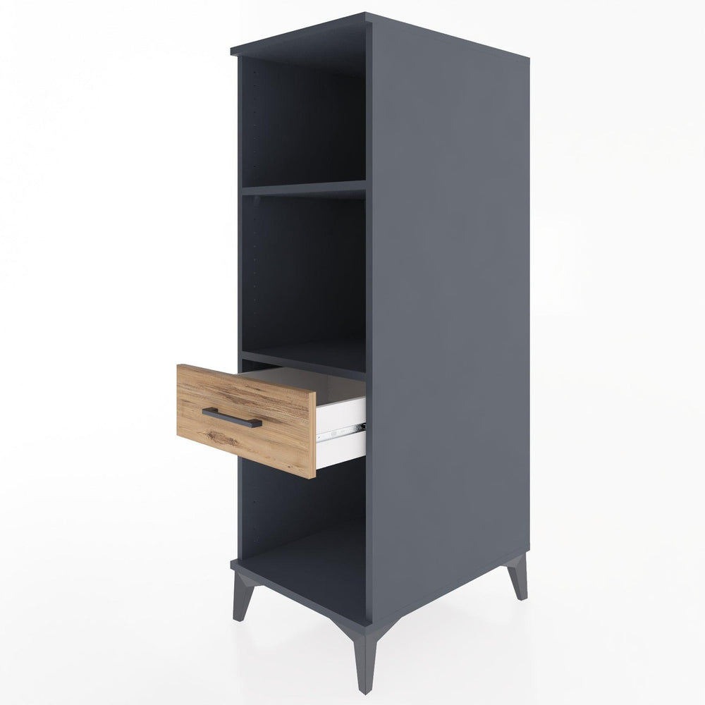 Woodntry Modular Cabinet Anthracite 44x30x122 cm with Drawers and Shelves CR110-2