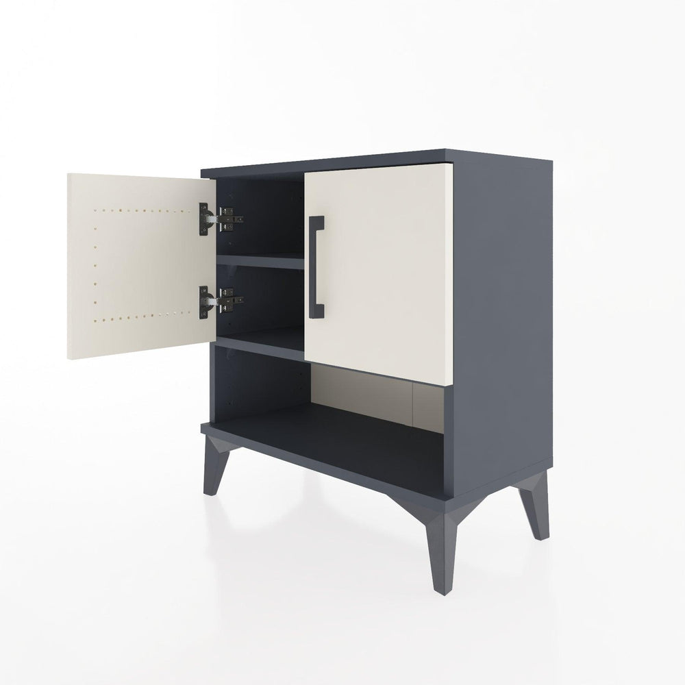 Woodntry Modular Nightstand Anthracite 60x30x52 cm with Cover and Shelf KR10-2