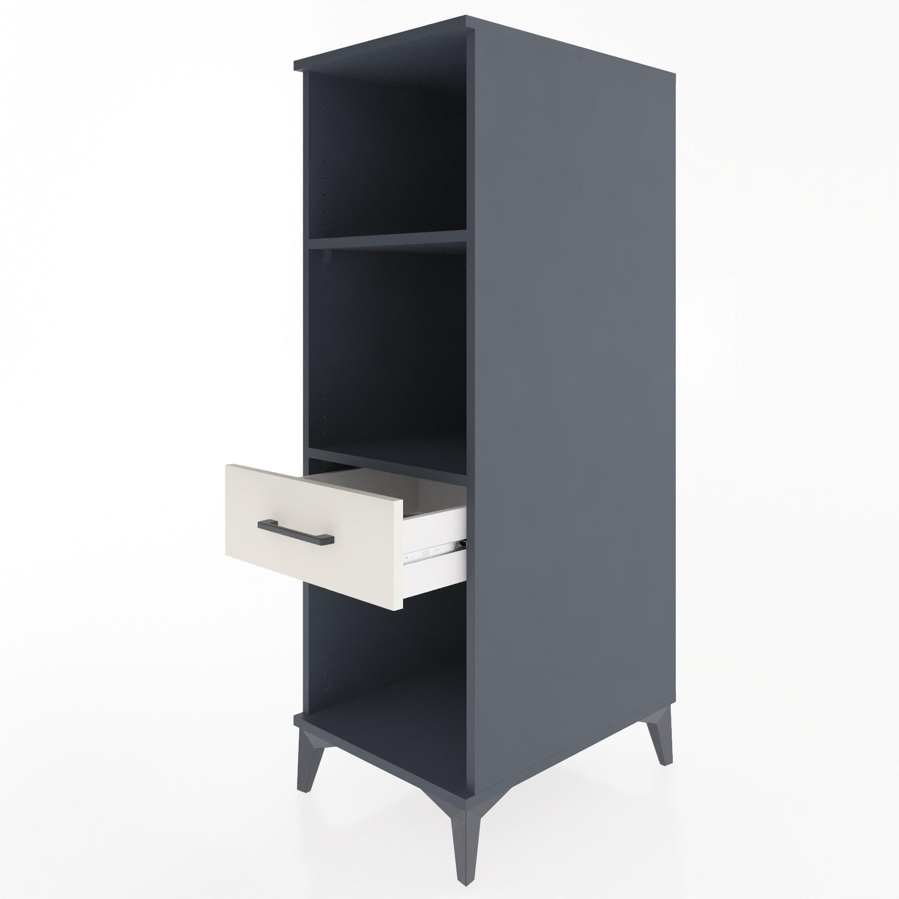 Woodntry Modular Cabinet Anthracite 44x30x122 cm with Drawers and Shelves CR110-2