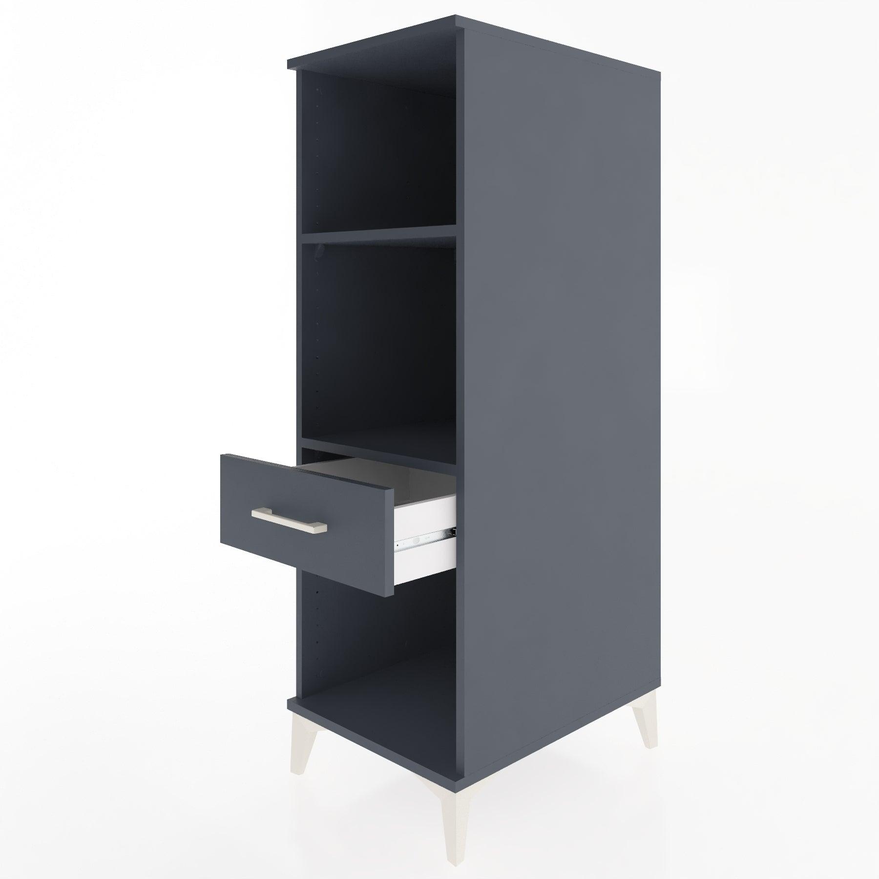 Woodntry Modular Cabinet Anthracite 44x30x122 cm with Drawers and Shelves CR110-2