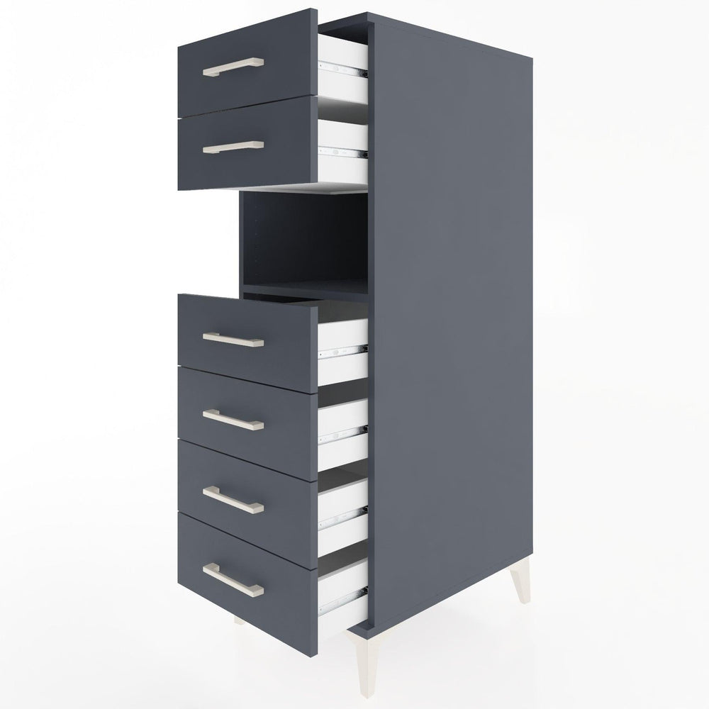 Woodntry Modular Cabinet Anthracite 44x30x122 cm with Drawers and Shelves CR60-2