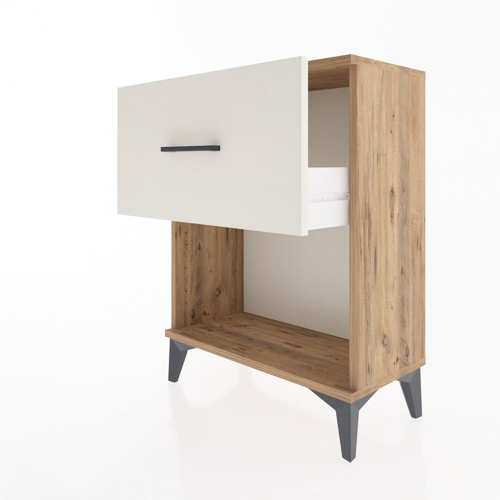 Woodntry Modular Nightstand Pine 60x30x68 cm with Drawers and Shelves CR10-3