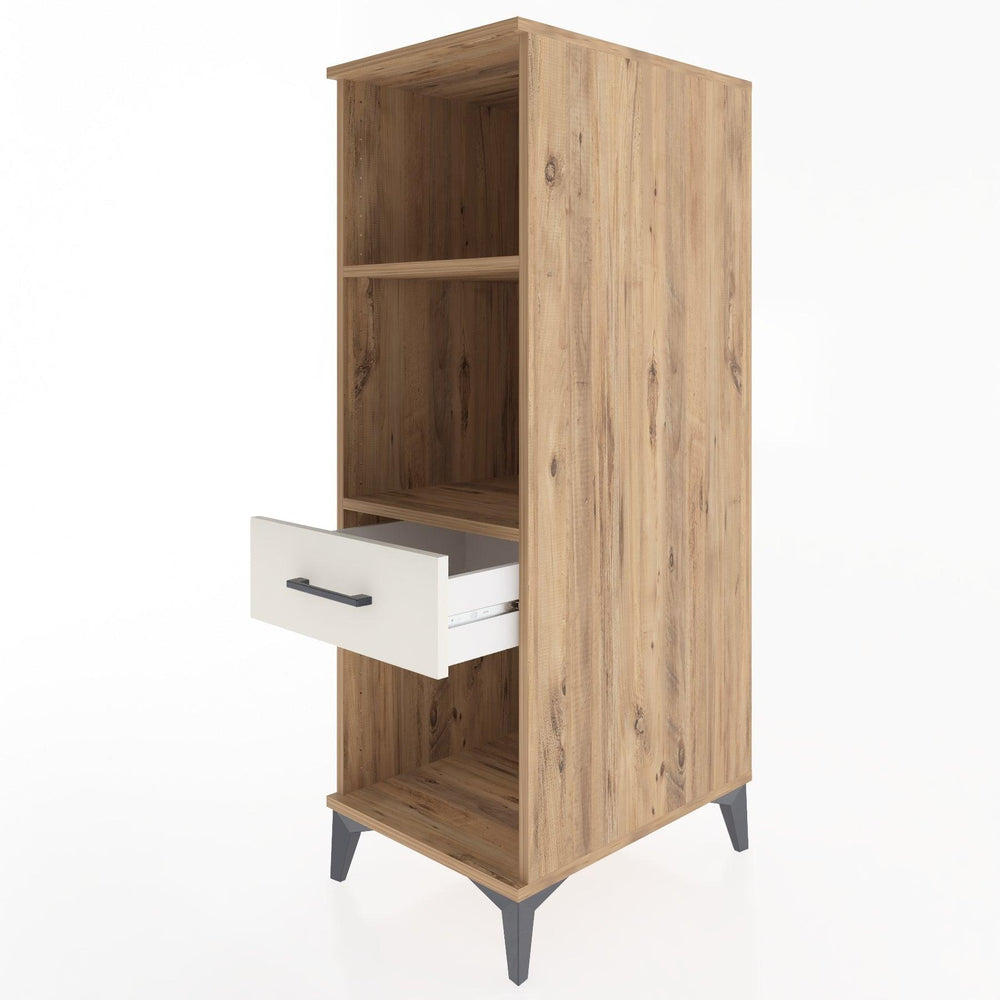 Woodntry Modüler Dolap Çam 44x30x122 cm Çekmeceli ve Raflı CR110-3