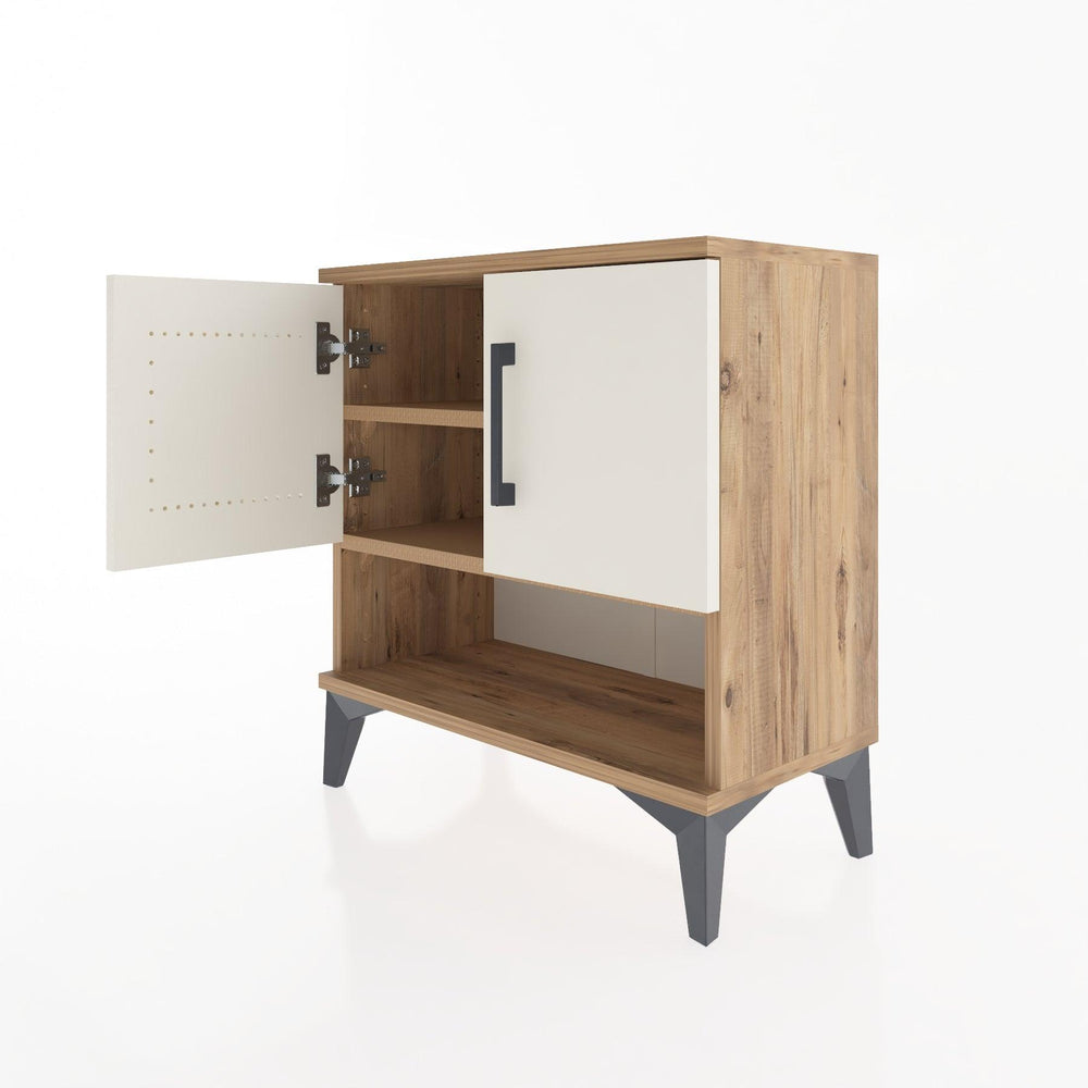 Woodntry Modular Nightstand Pine 60x30x52 cm with Cover and Shelf KR10-3