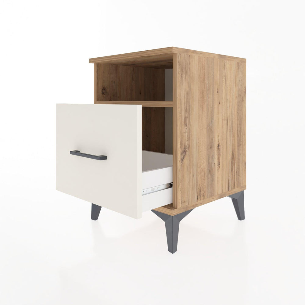 Woodntry Modular Nightstand Pine 44x44x52 cm with Drawers and Shelves CR10-3