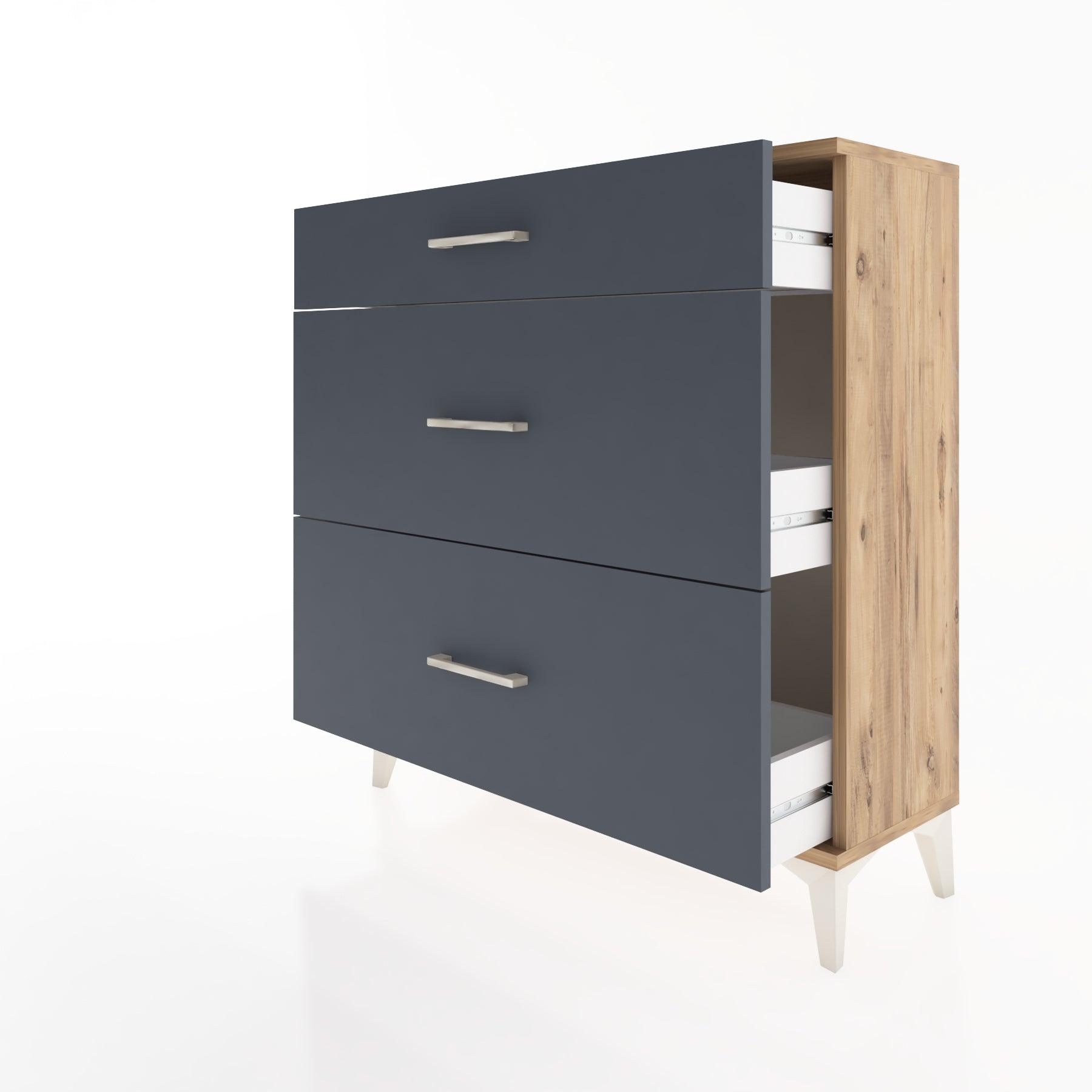 Woodntry Modular Dresser Pine 88x30x84 cm Drawer C10-3