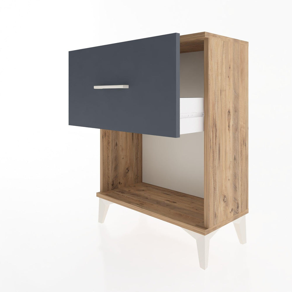 Woodntry Modular Nightstand Pine 60x30x68 cm with Drawers and Shelves CR10-3