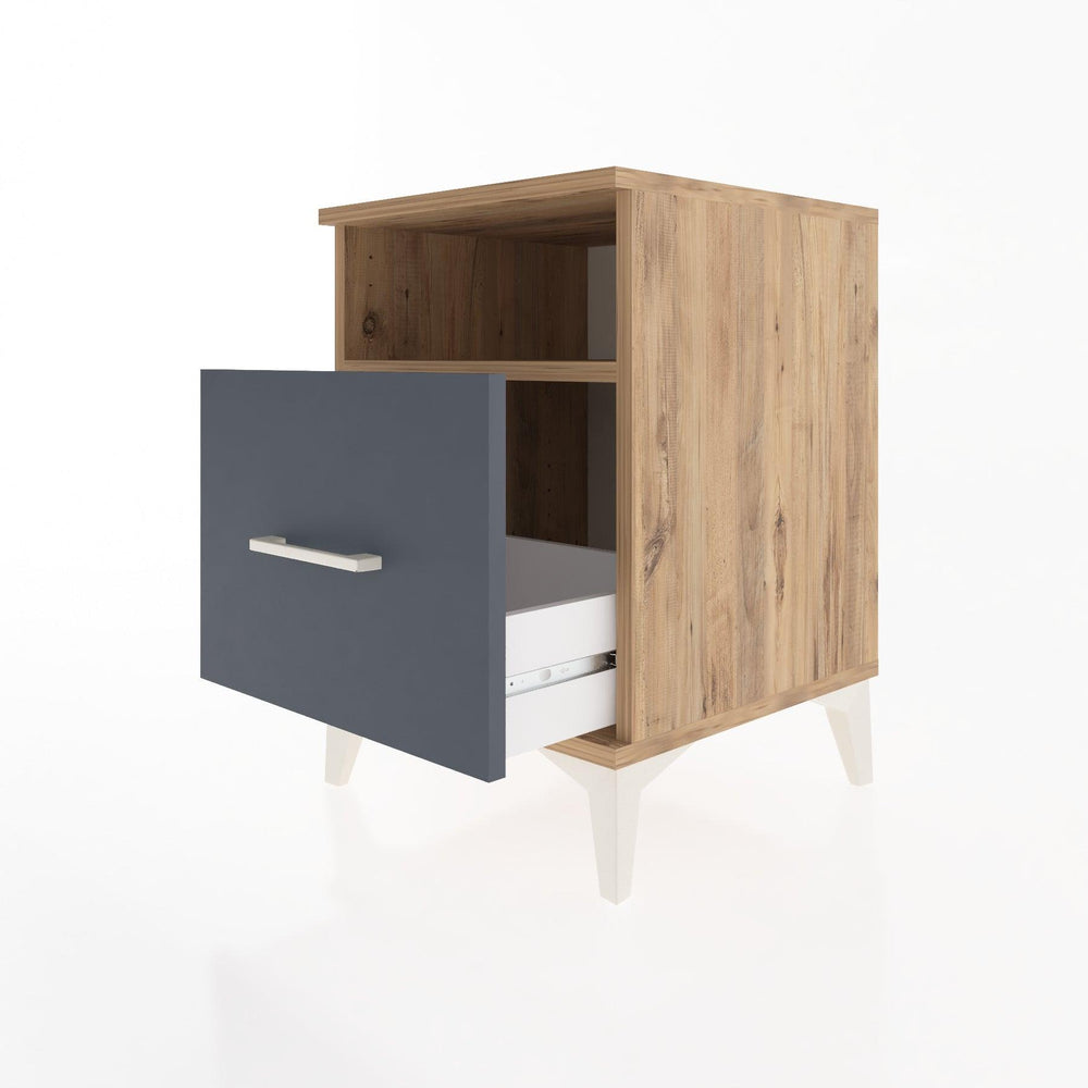 Woodntry Modular Nightstand Pine 44x44x52 cm with Drawers and Shelves CR10-3