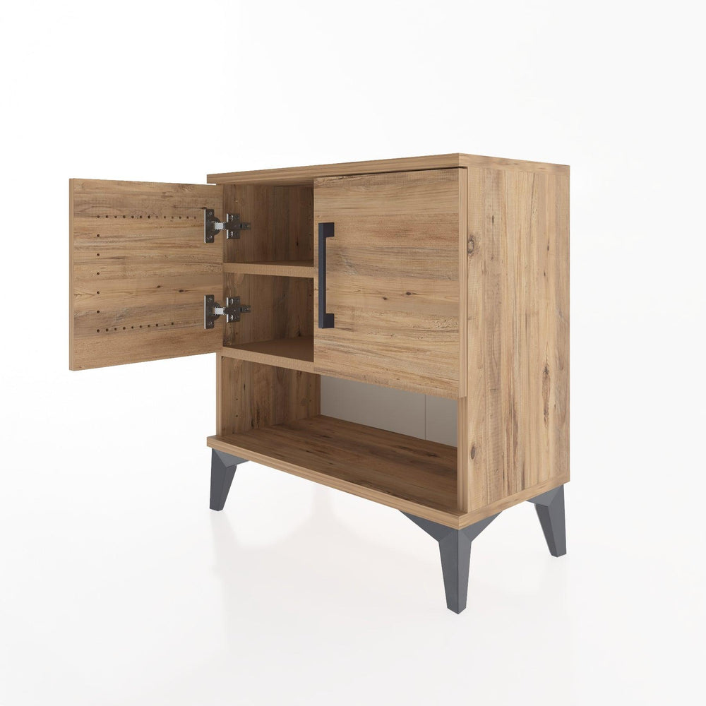 Woodntry Modular Nightstand Pine 60x30x52 cm with Cover and Shelf KR10-3