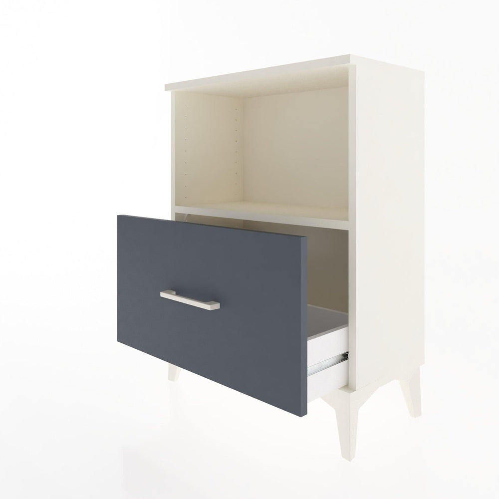 Woodntry Modular Nightstand Moonstone 60x30x68 cm with Drawer and Shelf CR11-1