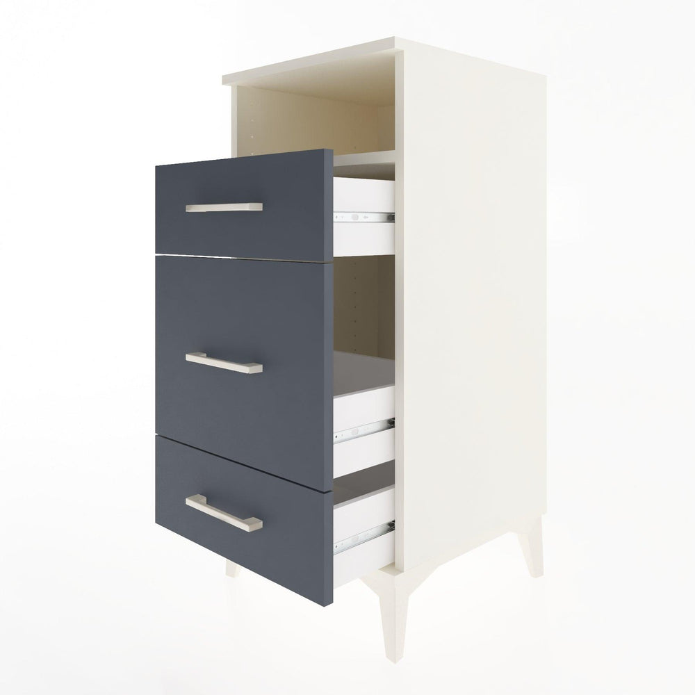 Woodntry Modular Nightstand Moonstone 44x44x84 cm with Drawer and Shelf CR11-1