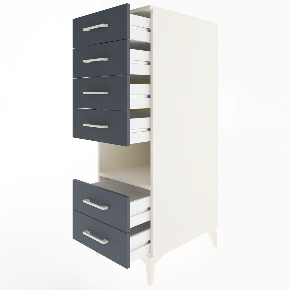 Woodntry Modular Cabinet Moonstone 44x59x122 cm with Drawers and Shelves CR61-1