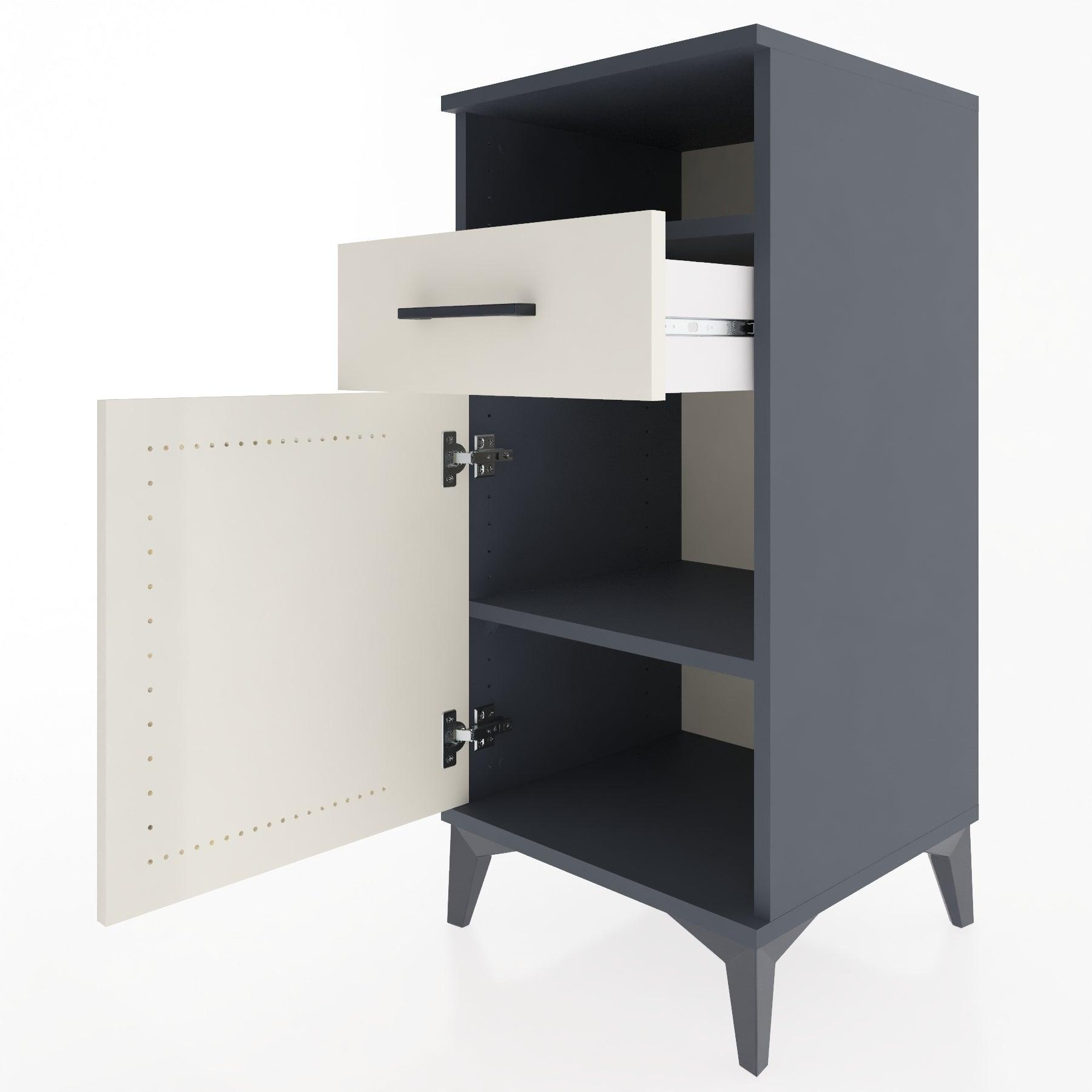 Woodntry Modular Nightstand Anthracite 44x44x84 cm Functional F33-2
