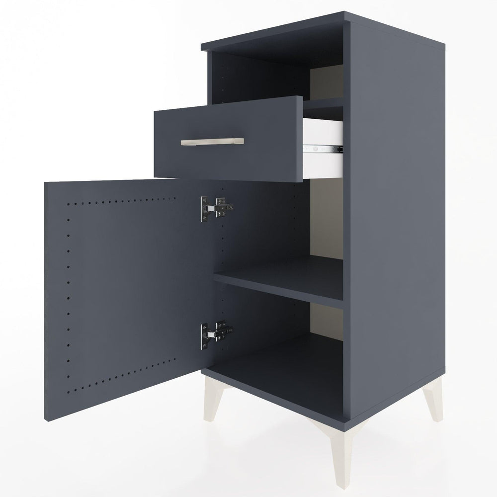 Woodntry Modüler Komodin Antrasit 44x44x84 cm Fonksiyonel F33-2