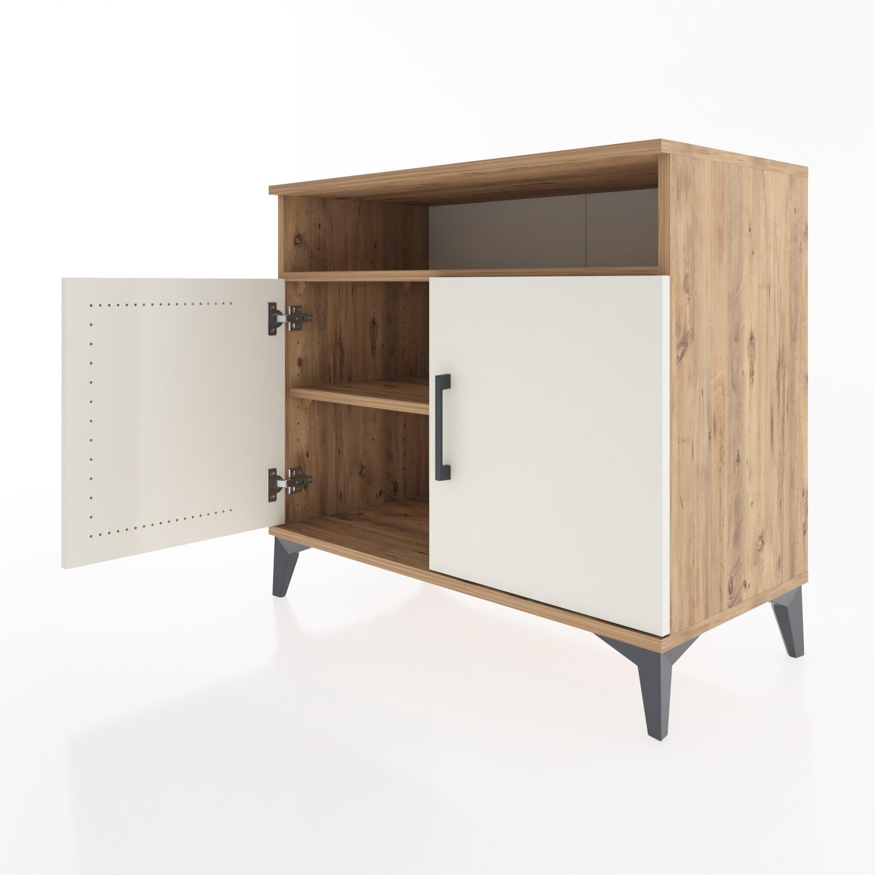 Woodntry Modüler Şifonyer Çam 88x44x68 cm Kapaklı ve Raflı KR11-3