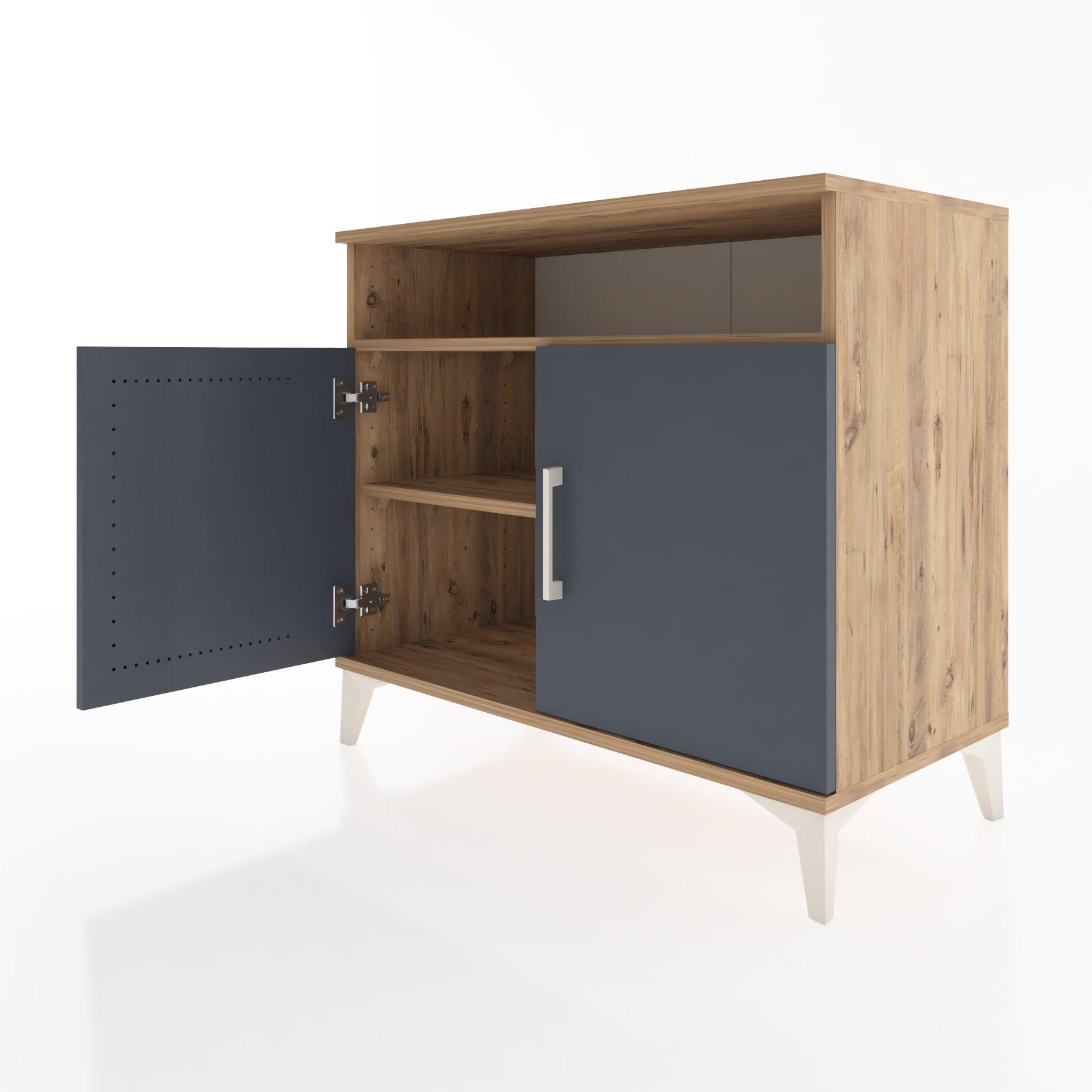 Woodntry Modüler Şifonyer Çam 88x44x68 cm Kapaklı ve Raflı KR11-3