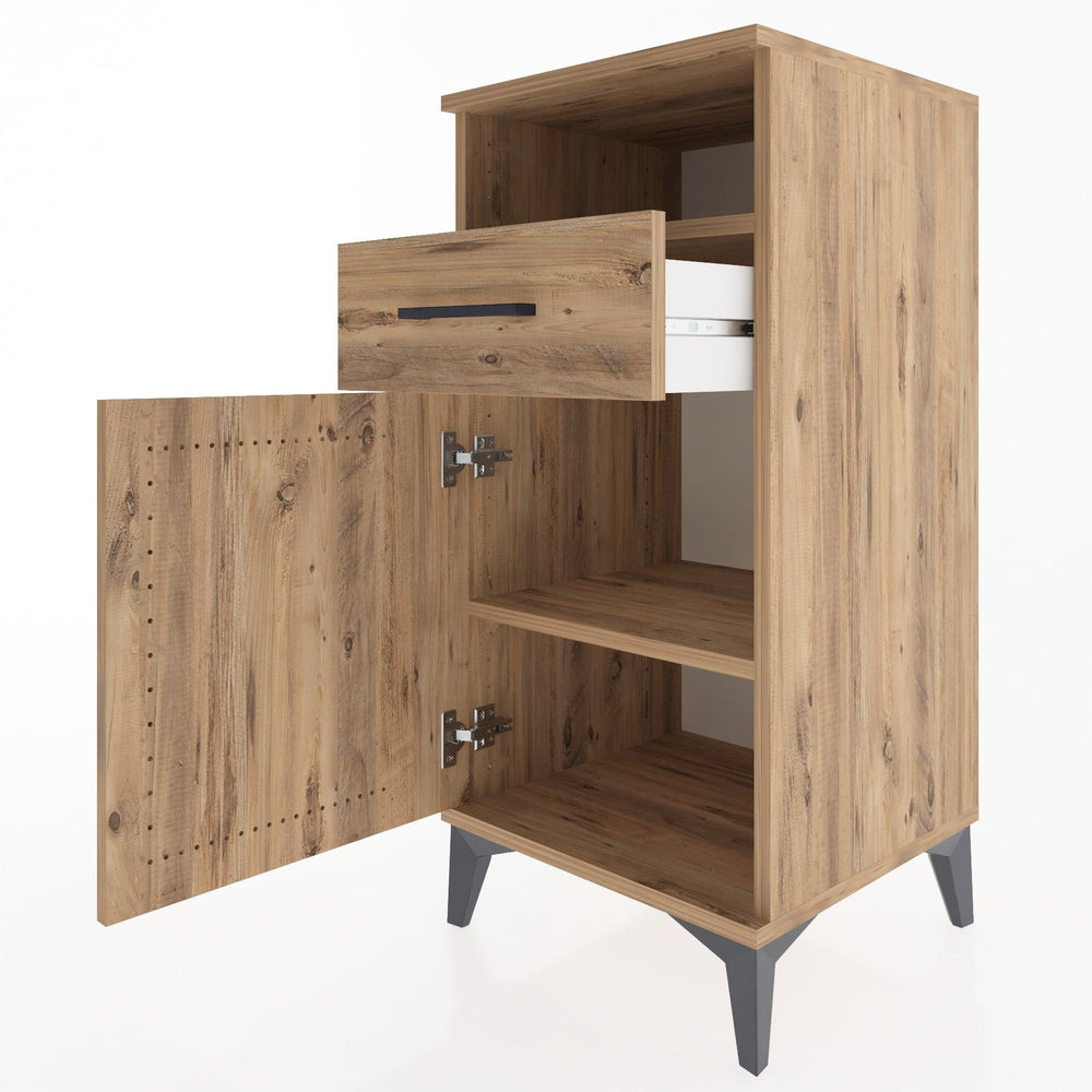 Woodntry Modular Nightstand Pine 44x44x84 cm Functional F33-3