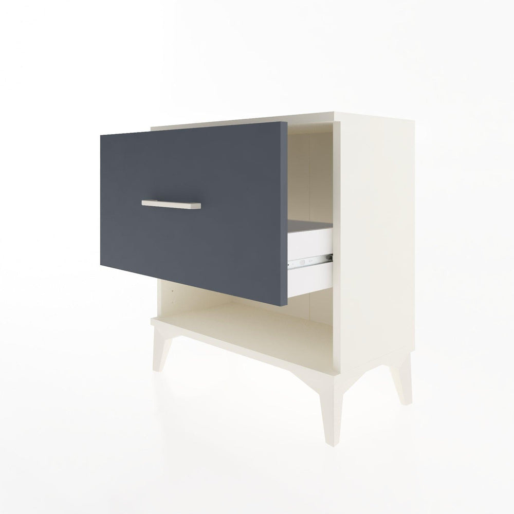 Woodntry Modular Nightstand Moonstone 60x30x52 cm with Drawer and Shelf CR12-1