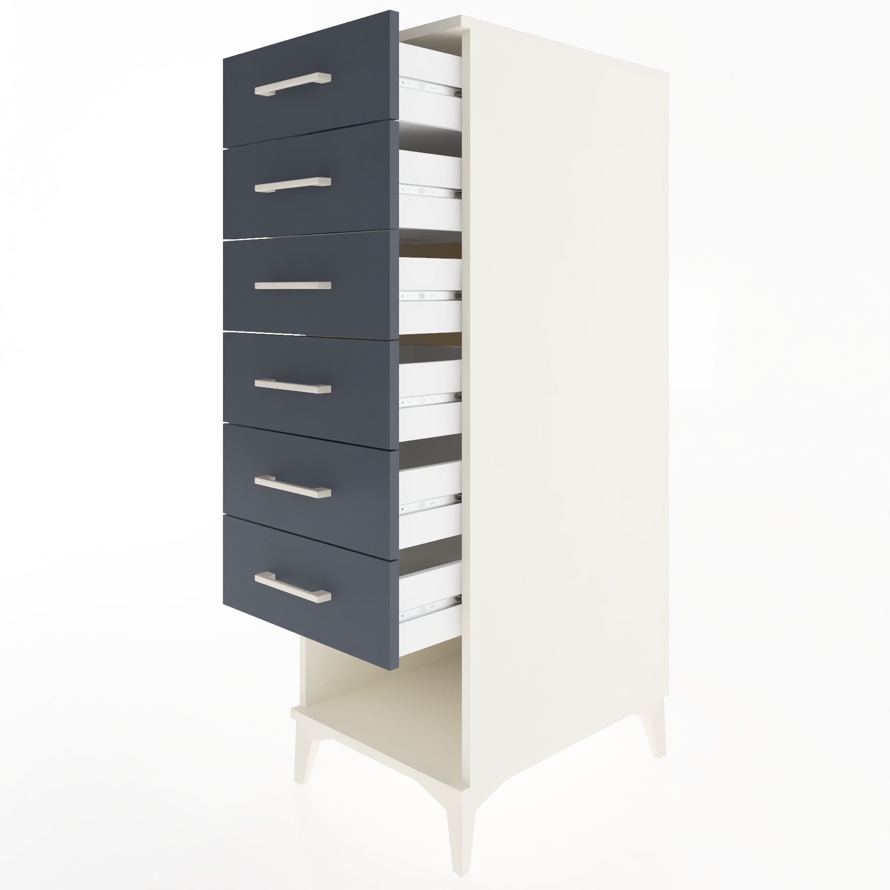 Woodntry Modular Cabinet Moonstone 44x59x122 cm with Drawers and Shelves CR62-1