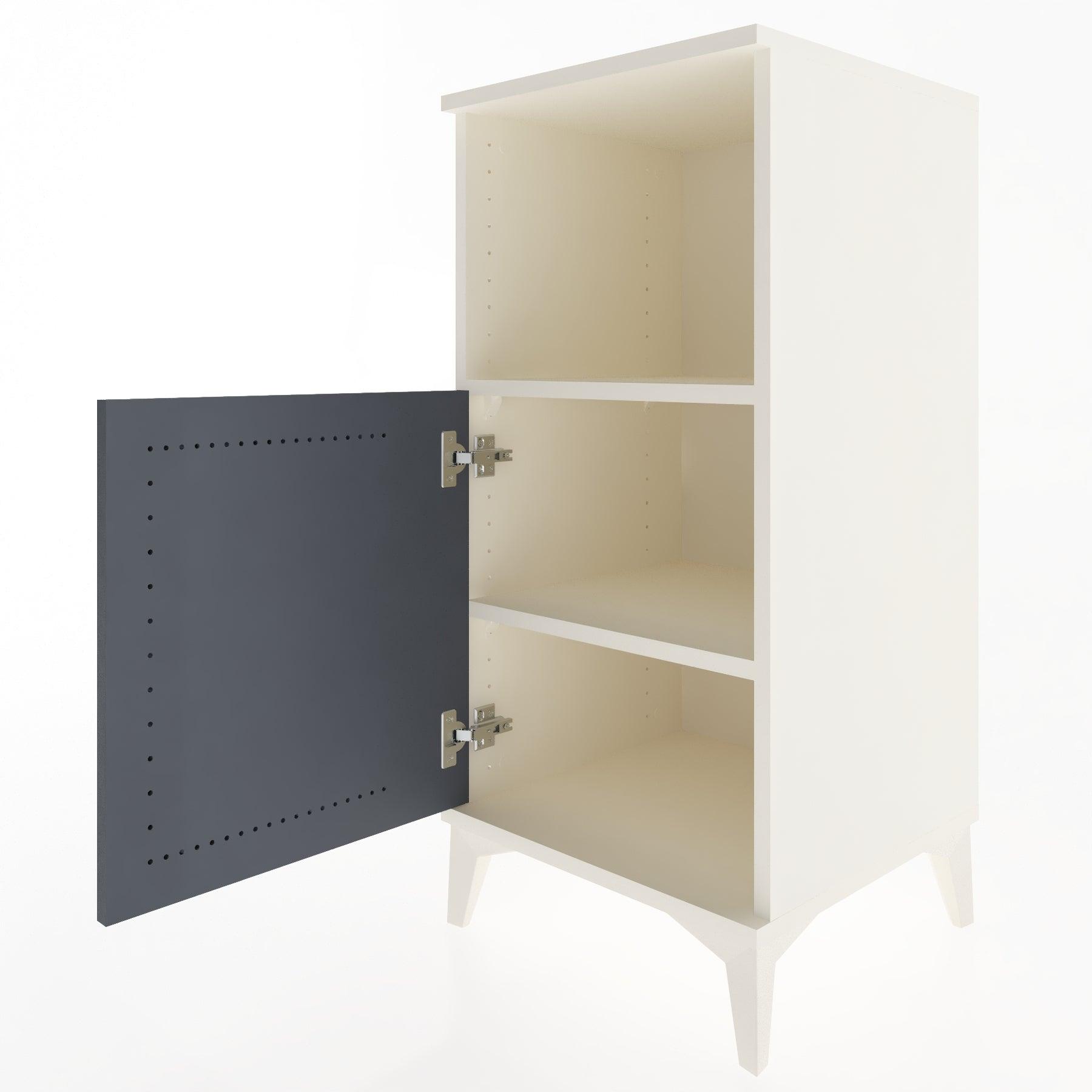 Woodntry Modular Nightstand Moonstone 44x44x84 cm with Cover and Shelf KR34-1