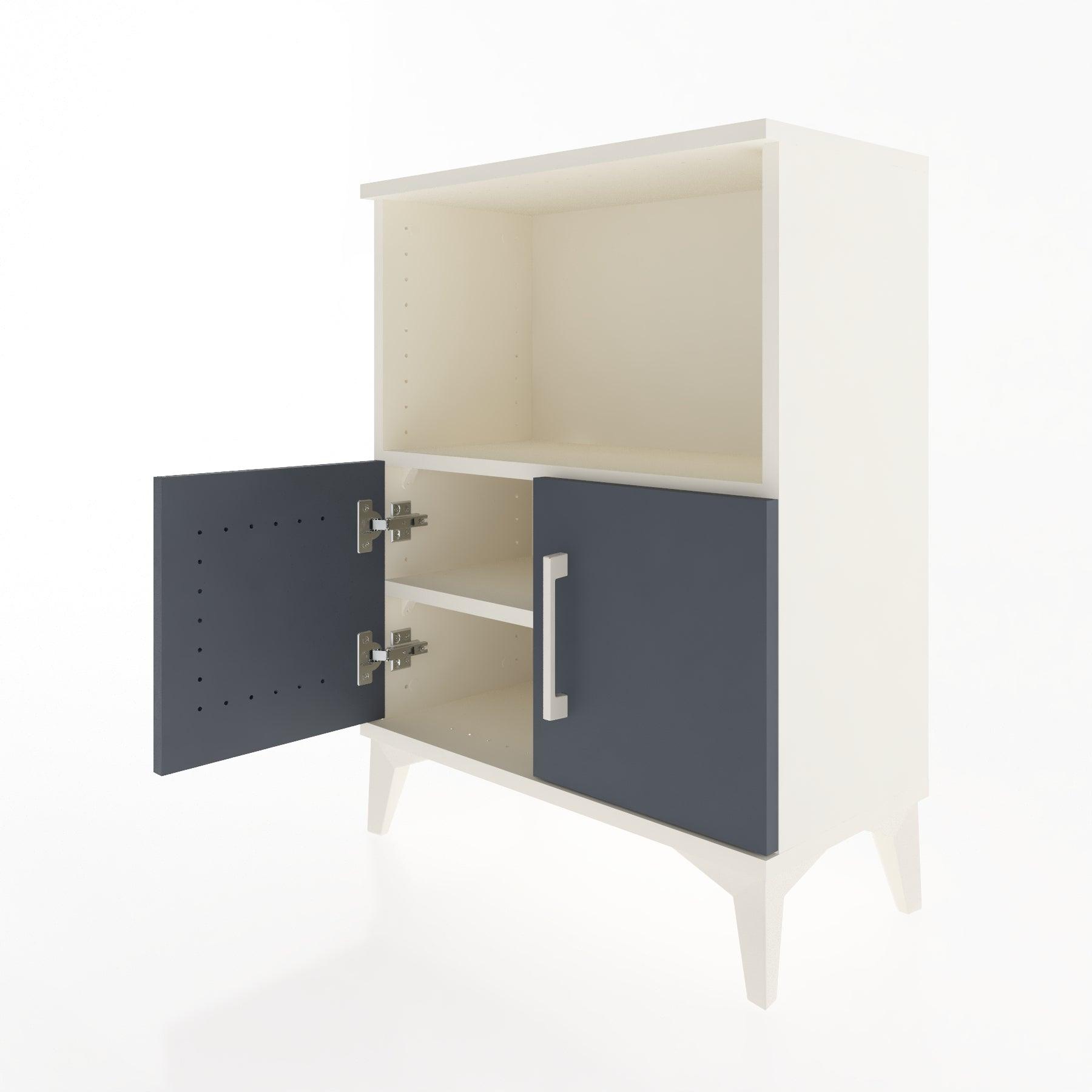 Woodntry Modular Nightstand Moonstone 60x30x68 cm with Cover and Shelf KR12-1