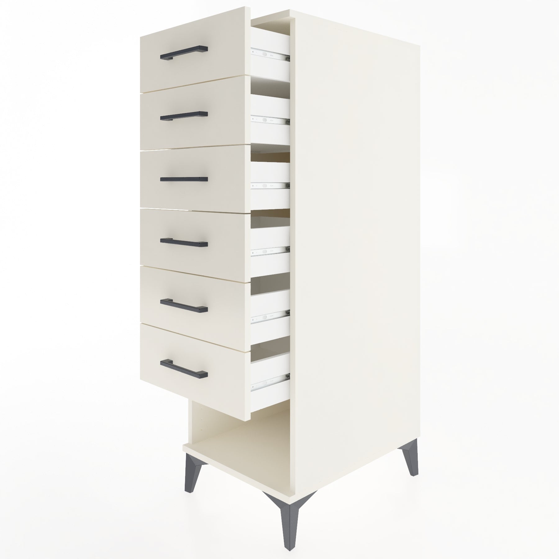 Woodntry Modular Cabinet Moonstone 44x59x122 cm with Drawers and Shelves CR62-1