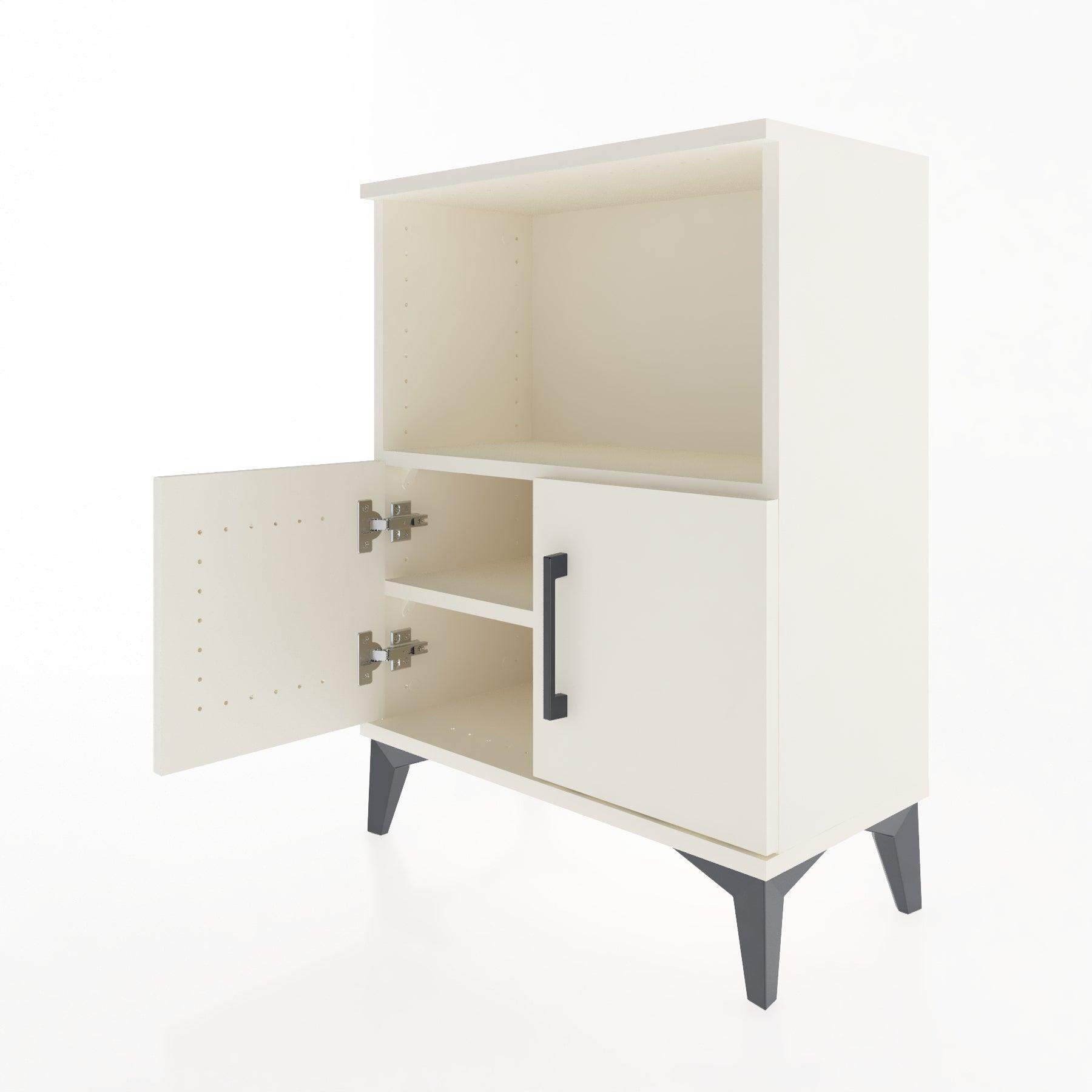 Woodntry Modular Nightstand Moonstone 60x30x68 cm with Cover and Shelf KR12-1
