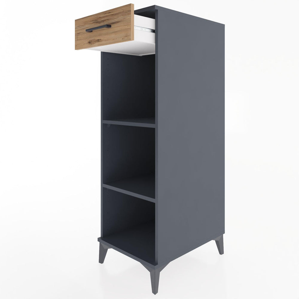 Woodntry Modular Cabinet Anthracite 44x59x122 cm with Drawers and Shelves CR112-2