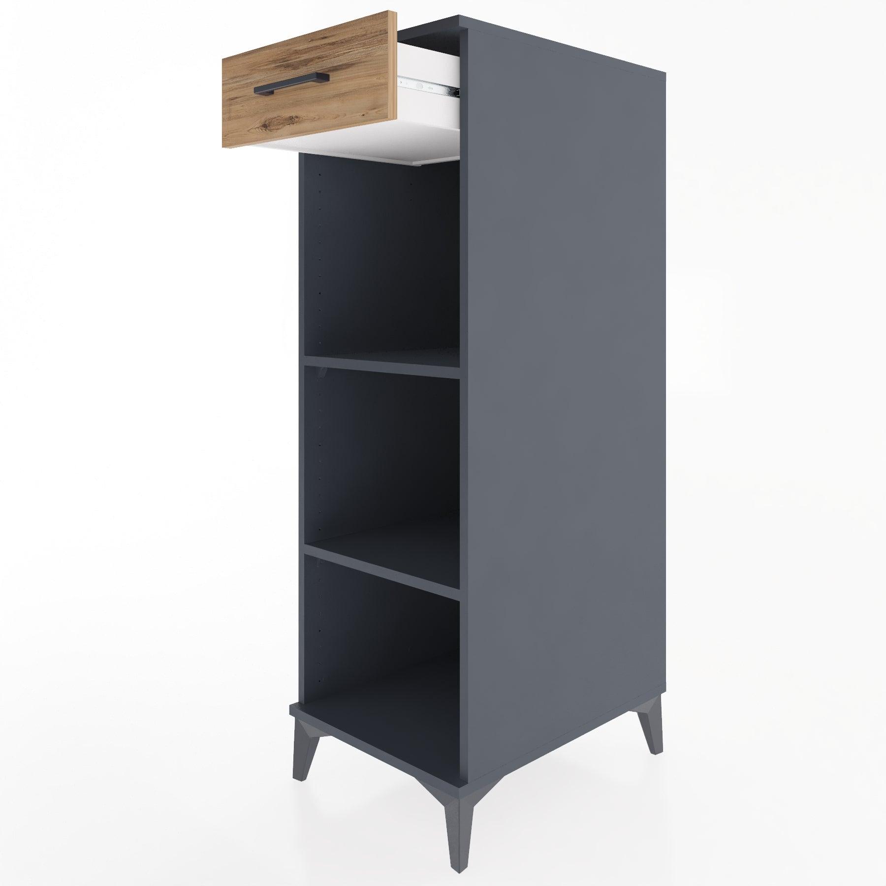 Woodntry Modular Cabinet Anthracite 44x30x122 cm with Drawers and Shelves CR112-2