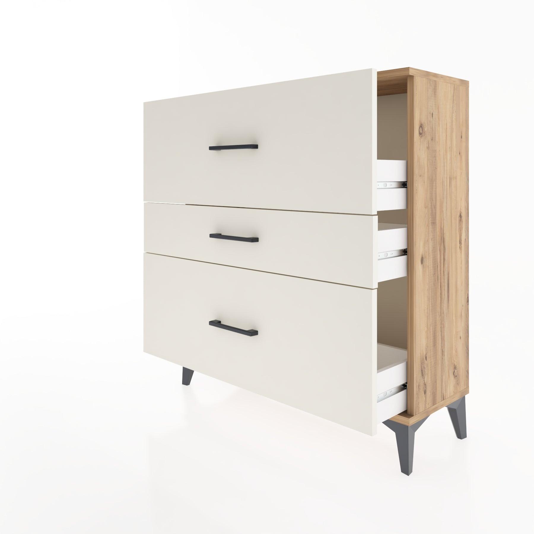 Woodntry Modular Dresser Pine 88x30x84 cm Drawer C12-3