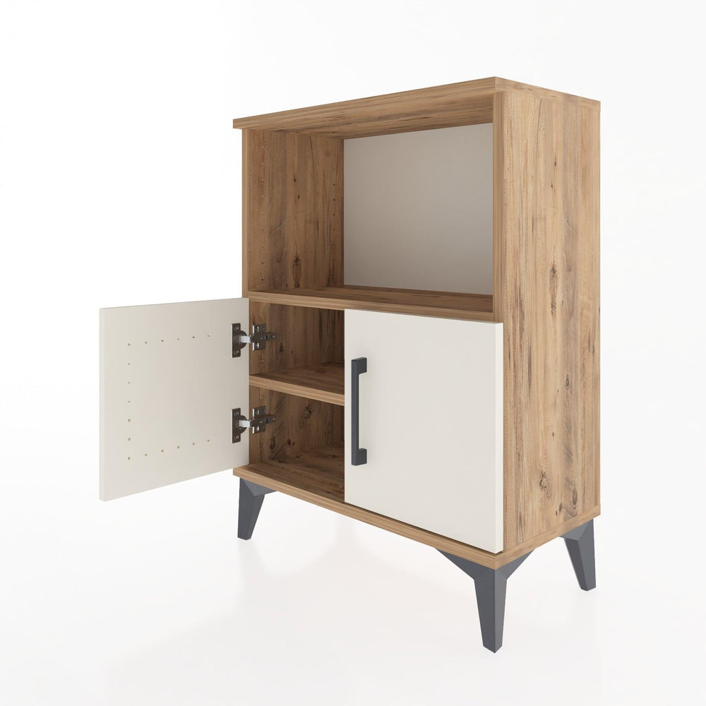 Woodntry Modular Nightstand Pine 60x30x68 cm with Cover and Shelf KR12-3