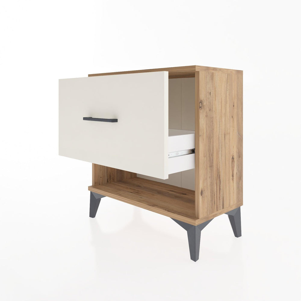 Woodntry Modular Nightstand Pine 60x30x52 cm with Drawers and Shelves CR12-3