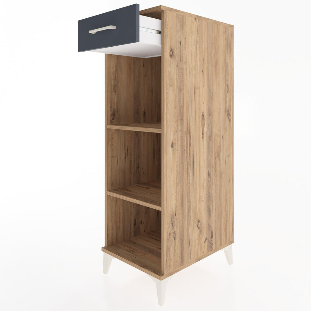 Woodntry Modüler Dolap Çam 44x30x122 cm Çekmeceli ve Raflı CR112-3