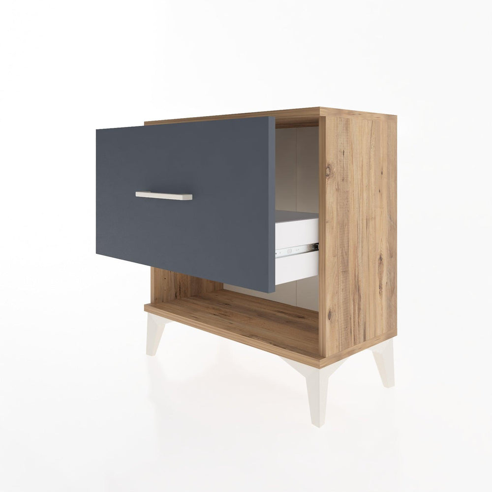 Woodntry Modular Nightstand Pine 60x30x52 cm with Drawers and Shelves CR12-3