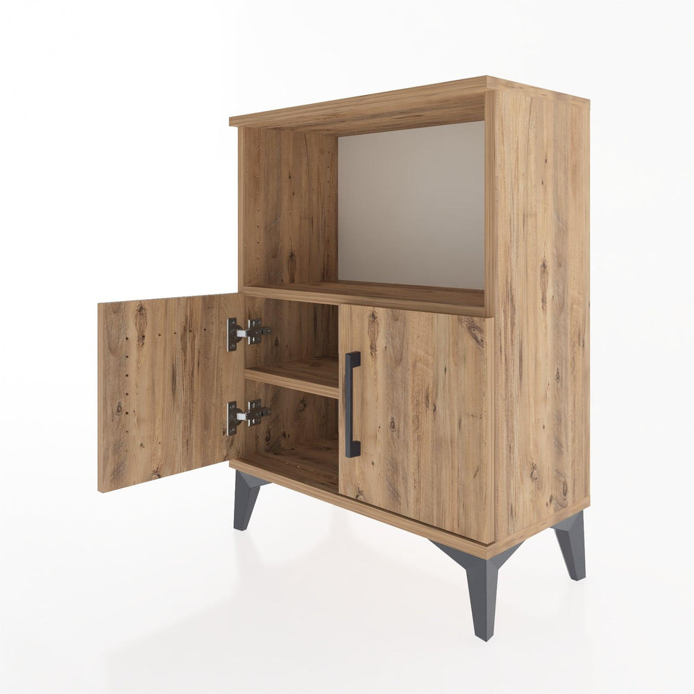 Woodntry Modular Nightstand Pine 60x30x68 cm with Cover and Shelf KR12-3