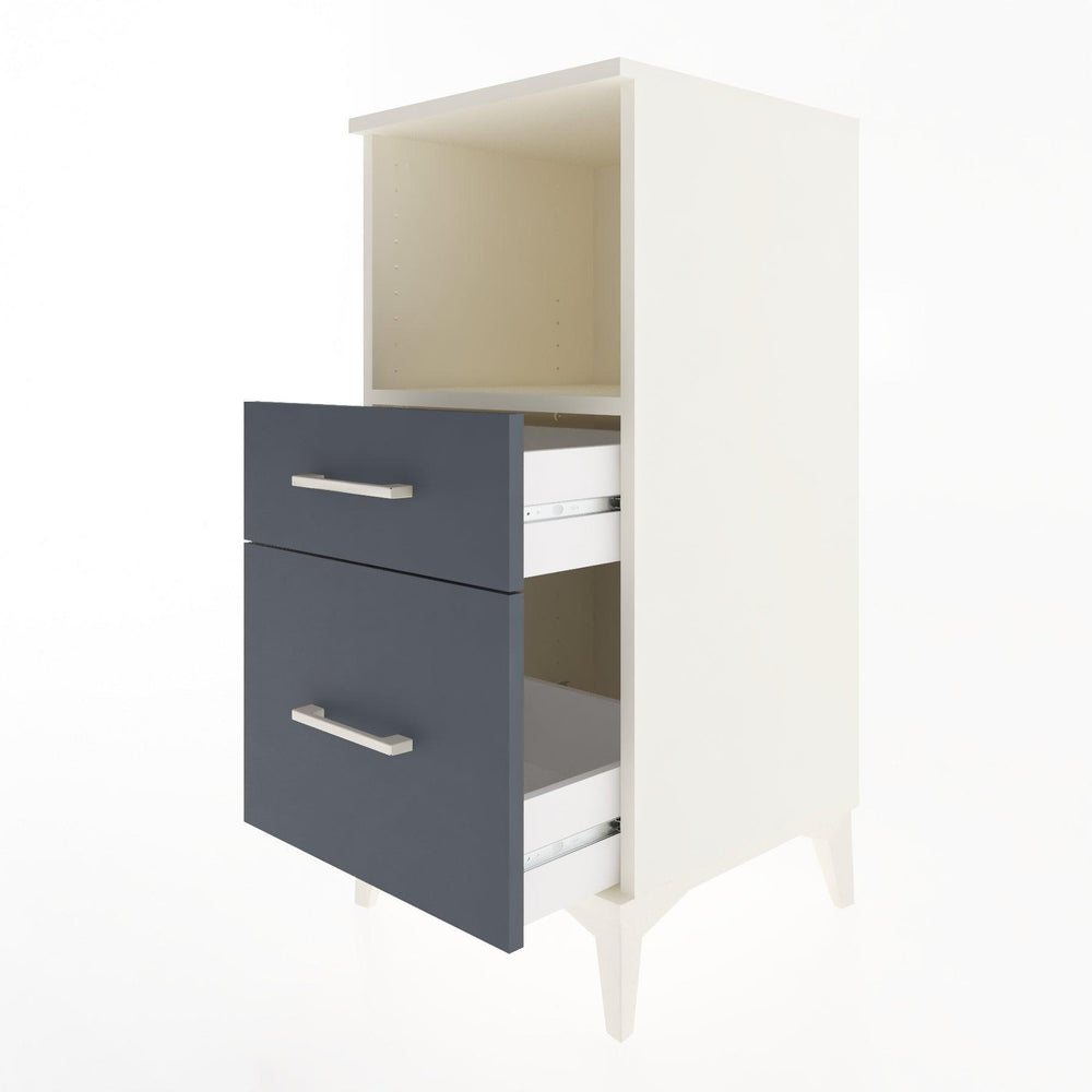 Woodntry Modular Nightstand Moonstone 44x44x84 cm with Drawer and Shelf CR13-1