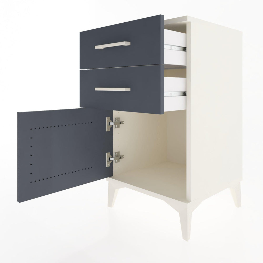 Woodntry Modular Nightstand Moonstone 44x44x68 cm with Cover and Drawer KC13-1