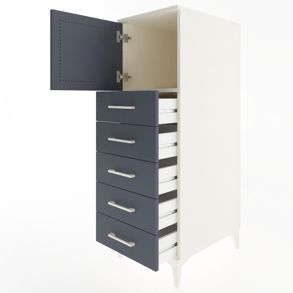 Woodntry Modular Cabinet Moonstone 44x59x122 cm with Doors and Drawers KC63-1