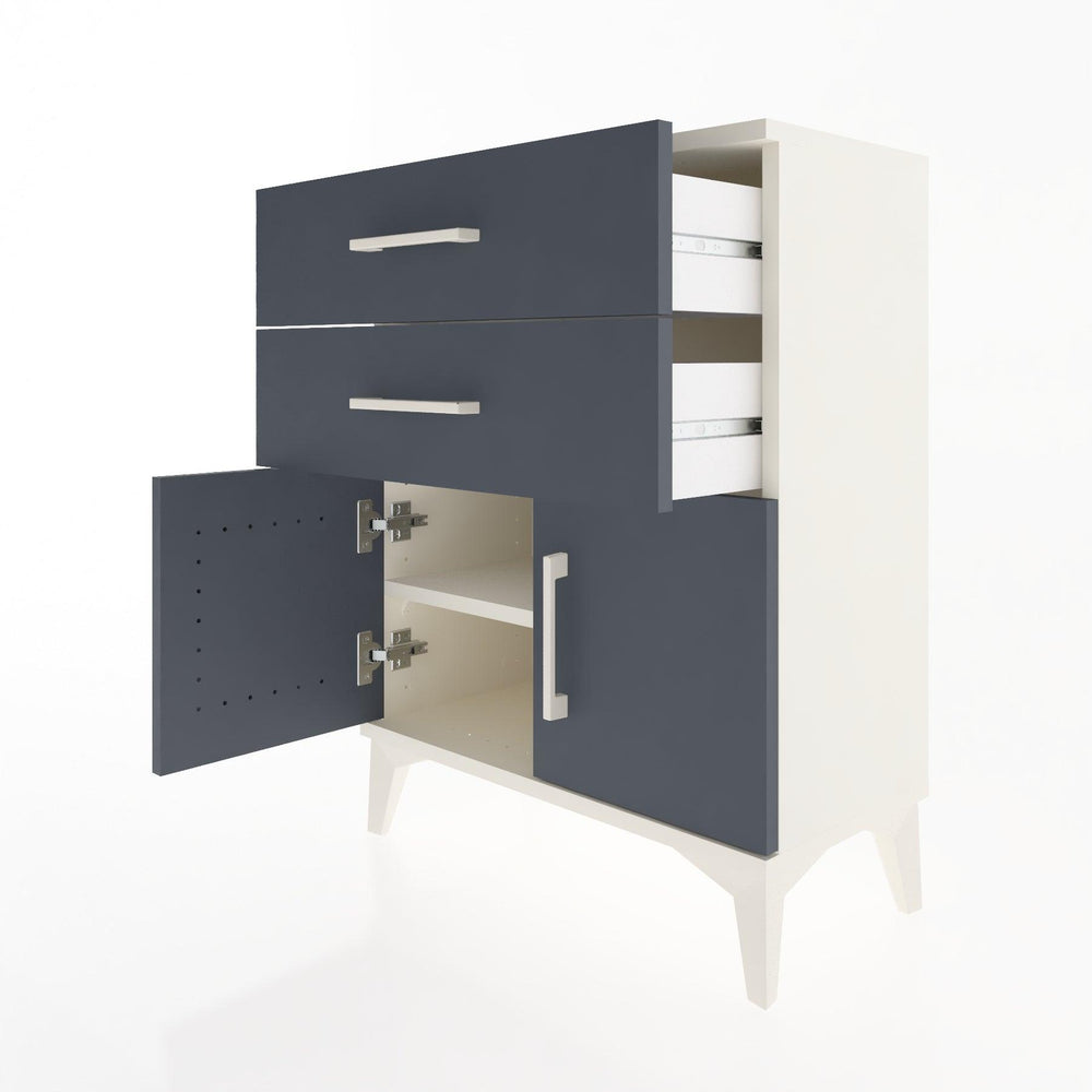 Woodntry Modular Nightstand Moonstone 60x30x68 cm with Cover and Drawer KC13-1