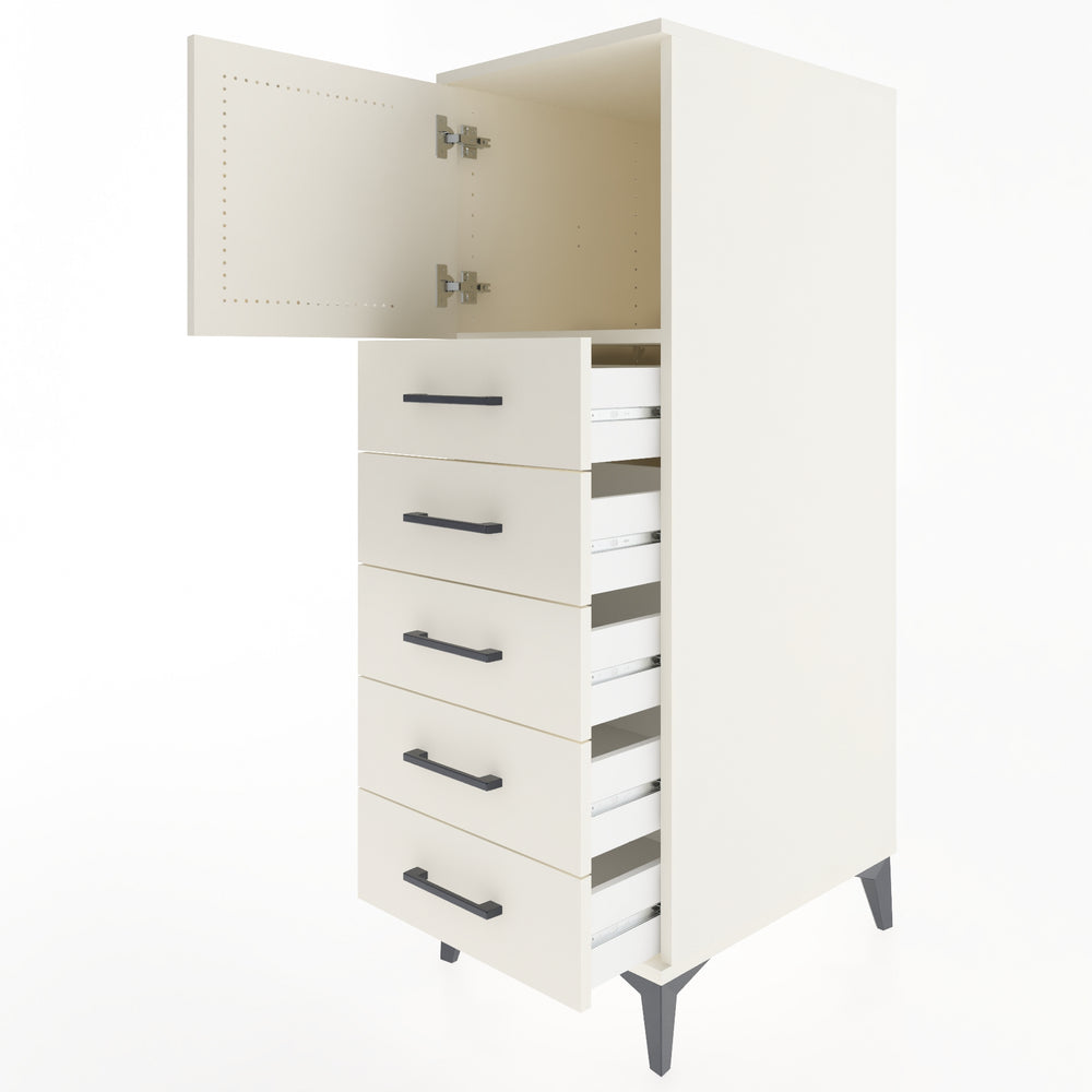 Woodntry Modular Cabinet Moonstone 44x59x122 cm with Doors and Drawers KC63-1