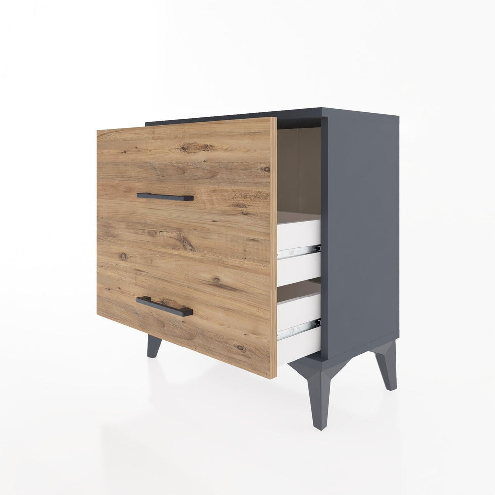 Woodntry Modular Nightstand Anthracite 60x30x52 cm Drawer C13-2