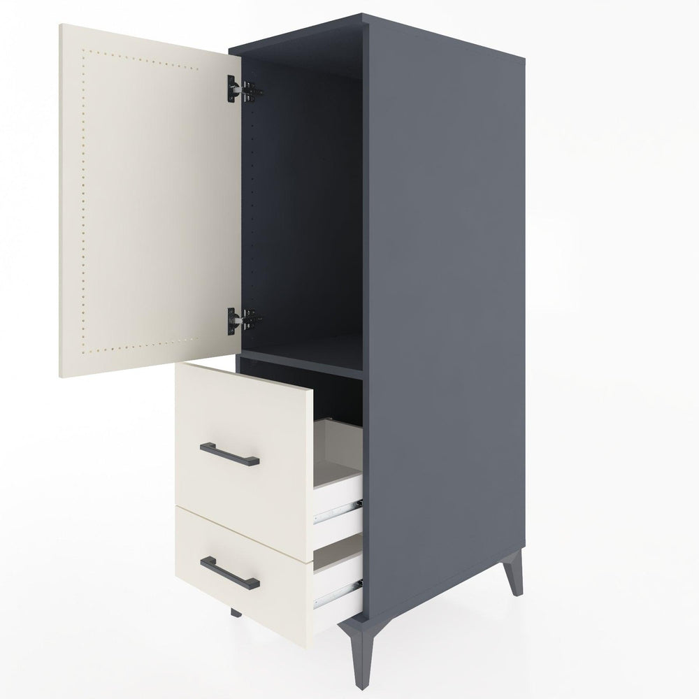 Woodntry Modular Cabinet Anthracite 44x59x122 cm with Doors and Drawers KC113-2