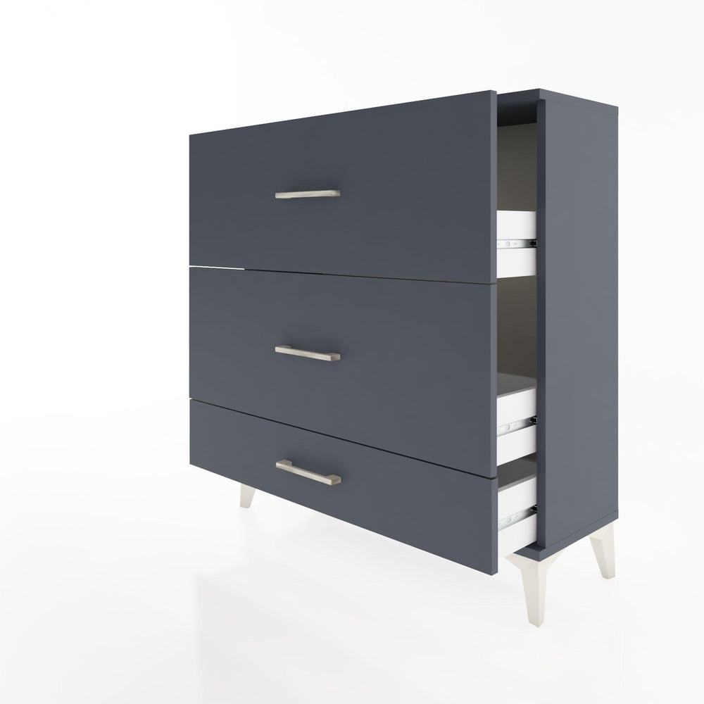 Woodntry Modüler Şifonyer Antrasit 88x30x84 cm Çekmeceli C13-2