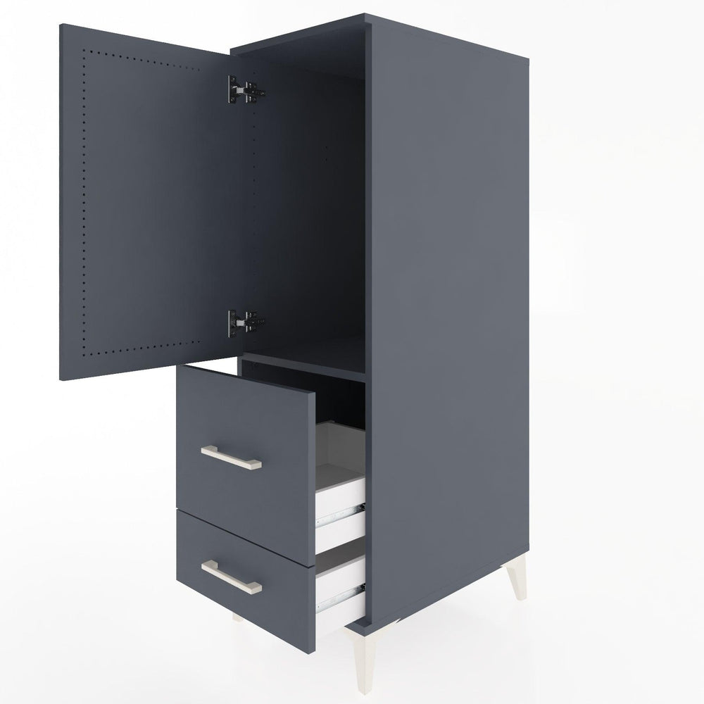 Woodntry Modular Cabinet Anthracite 44x59x122 cm with Doors and Drawers KC113-2