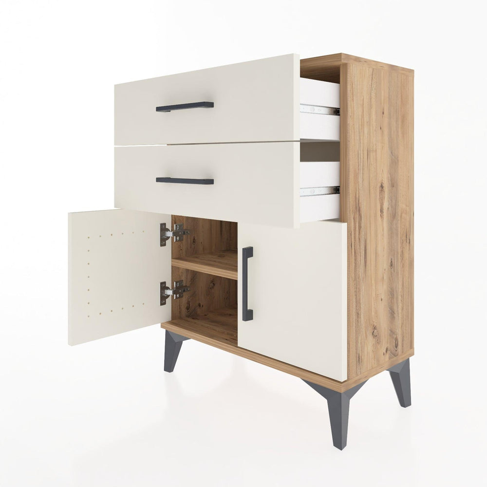 Woodntry Modular Nightstand Pine 60x30x68 cm with Cover and Drawer KC13-3