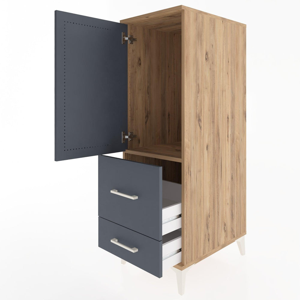 Woodntry Modular Cabinet Pine 44x59x122 cm with Doors and Drawers KC13-3