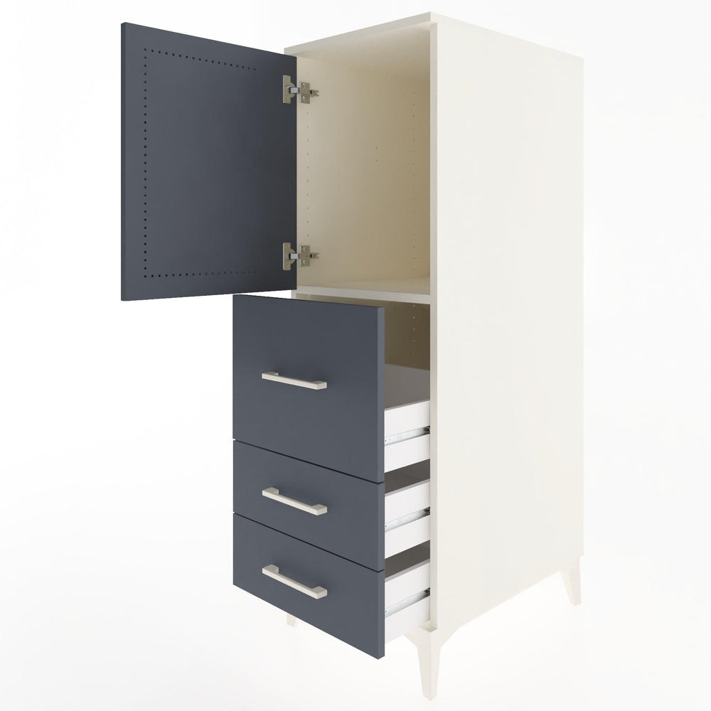 Woodntry Modular Cabinet Moonstone 44x30x122 cm with Doors and Drawers KC14-1