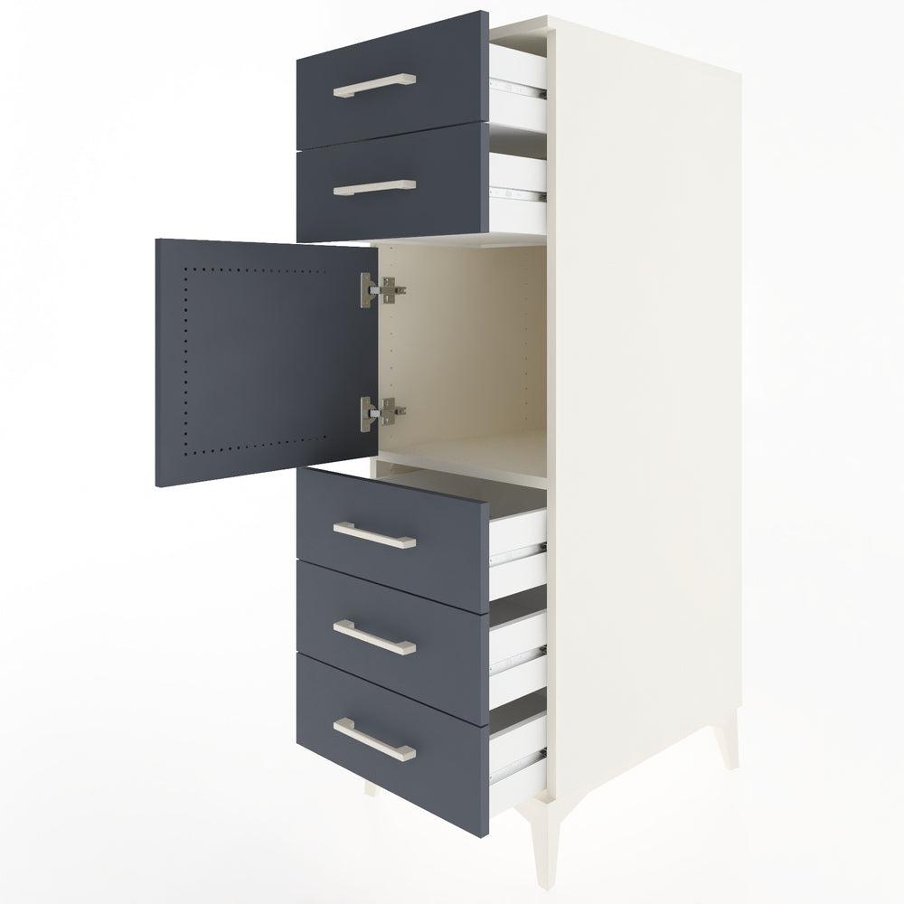 Woodntry Modular Cabinet Moonstone 44x59x122 cm with Doors and Drawers KC64-1