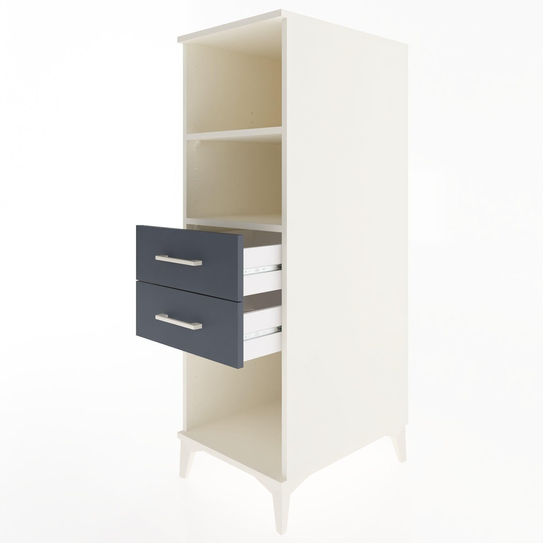 Woodntry Modular Cabinet Moonstone 44x59x122 cm with Drawers and Shelves CR114-1